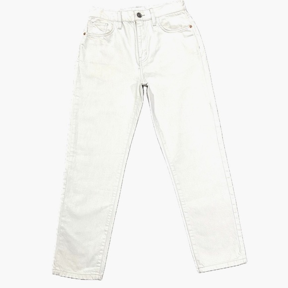 👖👠 CURRENT/ELLIOTT NWT Vintage Crop Slim Jeans Preppy | Off-White Cream | Sz 25 - Picture 1 of 7